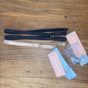 ThirdLove Black and Tan Bra Straps